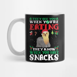 Christmas Dog Eating Snacks Mug